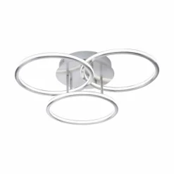 Plafonnier Paul Neuhaus Q-NEVIO LED Nickel mat, 3 lumières, Télécommandes