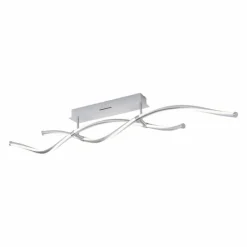 Plafonnier Paul Neuhaus Q-MALINA LED Acier inoxydable, 2 lumières, Télécommandes