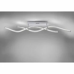 Plafonnier Paul Neuhaus Q-MALINA LED Acier inoxydable, 2 lumières, Télécommandes