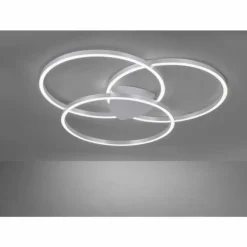 Plafonnier Paul Neuhaus Q-KATE LED Argenté, 3 lumières, Télécommandes