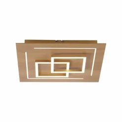 Plafonnier Paul Neuhaus Q-LINEA LED Bois clair, 4 lumières, Télécommandes