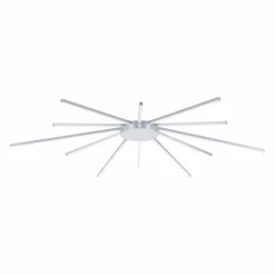 Plafonnier Paul Neuhaus Q-SUNSHINE LED Aluminium, 12 lumières, Télécommandes
