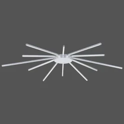 Plafonnier Paul Neuhaus Q-SUNSHINE LED Aluminium, 12 lumières, Télécommandes