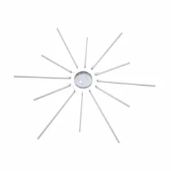 Plafonnier Paul Neuhaus Q-SUNSHINE LED Aluminium, 12 lumières, Télécommandes