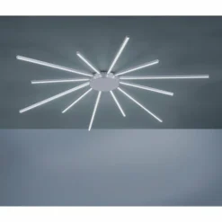 Plafonnier Paul Neuhaus Q-SUNSHINE LED Aluminium, 12 lumières, Télécommandes