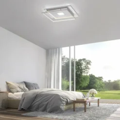 Plafonnier Paul Neuhaus Q-AMIRA LED Nickel mat, 1 lumière, Télécommandes