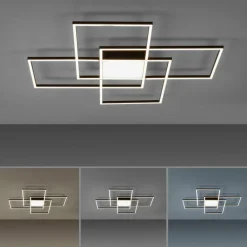 Plafonnier Paul Neuhaus Q-ASMIN LED Noir, 1 lumière, Télécommandes