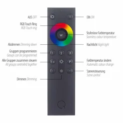 Plafonnier Paul Neuhaus Q-ASMIN LED Noir, 1 lumière, Télécommandes