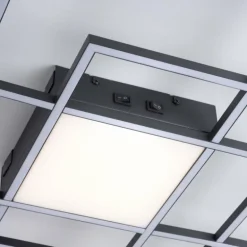 Plafonnier Paul Neuhaus Q-ASMIN LED Noir, 1 lumière, Télécommandes