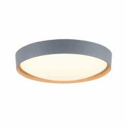 Plafonnier Paul Neuhaus Q-EMILIA LED Gris, Couleur bois, 1 lumière, Télécommandes