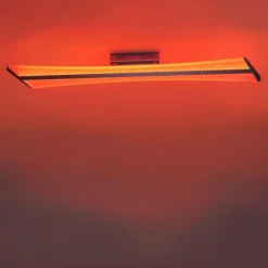 Plafonnier Paul Neuhaus Q-Riller LED Chrome, 2 lumières, Télécommandes, Changeur de couleurs