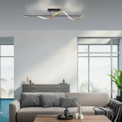 Plafonnier Paul Neuhaus Q-SWING LED Anthracite, Or, 1 lumière, Télécommandes