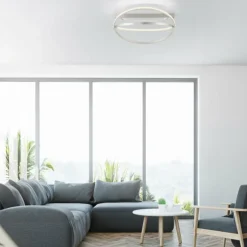 Plafonnier Paul Neuhaus Q-BELUGA LED Argenté, 1 lumière, Télécommandes