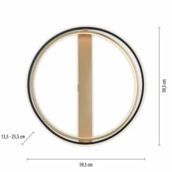 Plafonnier Paul Neuhaus Q-BELUGA LED Or, 1 lumière, Télécommandes
