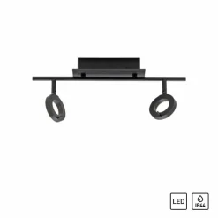 Luminaires Paul Neuhaus Éclairage Led|Plafonnier Paul Neuhaus SILEDA Anthracite, 2 lumières
