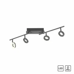Luminaires Paul Neuhaus Éclairage Led|Plafonnier Paul Neuhaus SILEDA Anthracite, 4 lumières