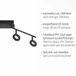Luminaires Paul Neuhaus Éclairage Led|Plafonnier Paul Neuhaus SILEDA Anthracite, 4 lumières