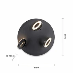 Luminaires Paul Neuhaus Spots Et Projecteurs|Plafonnier Paul Neuhaus SILEDA Anthracite, 3 lumières