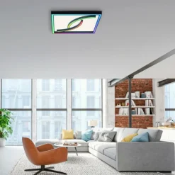 Luminaires Paul Neuhaus Éclairage Led|Plafonnier Paul Neuhaus SERPENT LED Noir, 1 lumière, Télécommandes, Changeur de couleurs