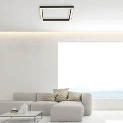 Luminaires Paul Neuhaus Éclairage Led|Plafonnier Paul-Neuhaus PURE-LINES LED Anthracite, 1 lumière, Télécommandes