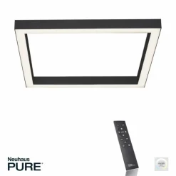 Luminaires Paul Neuhaus Éclairage Led|Plafonnier Paul-Neuhaus PURE-LINES LED Anthracite, 1 lumière, Télécommandes