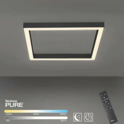 Luminaires Paul Neuhaus Éclairage Led|Plafonnier Paul-Neuhaus PURE-LINES LED Anthracite, 1 lumière, Télécommandes