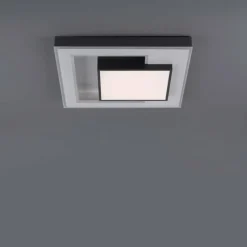 Plafonnier Paul-Neuhaus Q-ALTA LED Noir, 1 lumière, Télécommandes