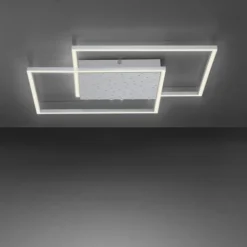 Luminaires Paul Neuhaus Éclairage Led|Plafonnier Paul-Neuhaus YUKI LED Acier brossé, 3 lumières, Télécommandes