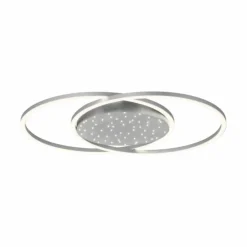 Luminaires Paul Neuhaus Éclairage Led|Plafonnier Paul-Neuhaus YUKI LED Acier brossé, 3 lumières, Télécommandes