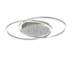 Luminaires Paul Neuhaus Éclairage Led|Plafonnier Paul-Neuhaus YUKI LED Acier brossé, 3 lumières, Télécommandes