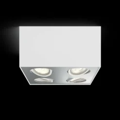 Luminaires Philips Éclairage Led|Plafonnier Philips Box LED Blanc, 4 lumières