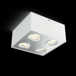 Luminaires Philips Éclairage Led|Plafonnier Philips Box LED Blanc, 4 lumières