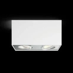 Luminaires Philips Spots Et Projecteurs|Plafonnier Philips Box LED Blanc, 2 lumières