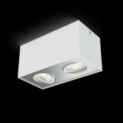 Luminaires Philips Spots Et Projecteurs|Plafonnier Philips Box LED Blanc, 2 lumières
