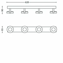 Luminaires Philips Éclairage Led|Plafonnier Philips Clockwork LED Blanc, 4 lumières