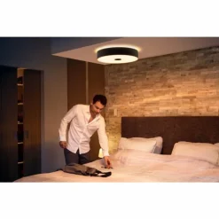 Plafonnier Philips Hue Ambiance White Fair LED Noir, 1 lumière, Télécommandes