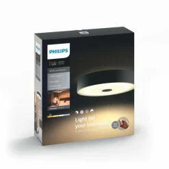 Plafonnier Philips Hue Ambiance White Fair LED Noir, 1 lumière, Télécommandes