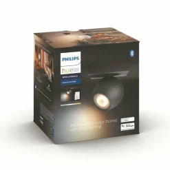 Plafonnier Philips Hue Buckram LED Noir, 1 lumière, Télécommandes