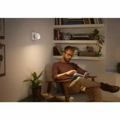 Plafonnier Philips Hue Buckram LED Blanc, 1 lumière, Télécommandes