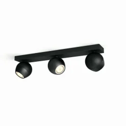 Plafonnier Philips Hue Buckram LED Noir, 3 lumières, Télécommandes