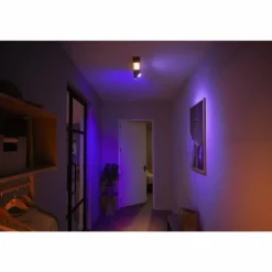 Plafonnier Philips HUE Centris LED Noir, 3 lumières, Changeur de couleurs