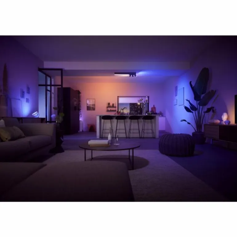 Plafonnier Philips HUE Centris LED Noir, 3 lumières, Changeur de couleurs