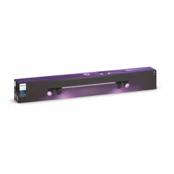 Plafonnier Philips HUE Centris LED Noir, 4 lumières, Changeur de couleurs
