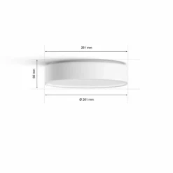 Plafonnier Philips Hue Enrave LED Blanc, 1 lumière, Télécommandes