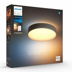 Plafonnier Philips Hue Enrave LED Noir, 1 lumière, Télécommandes