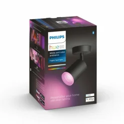 Plafonnier Philips Hue Fugato LED Noir, 1 lumière, Changeur de couleurs