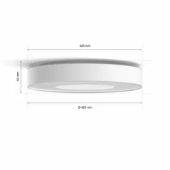 Plafonnier Philips Hue Infuse LED Blanc, 1 lumière, Changeur de couleurs