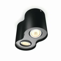 Plafonnier Philips Hue Pillar LED Noir, 2 lumières, Télécommandes