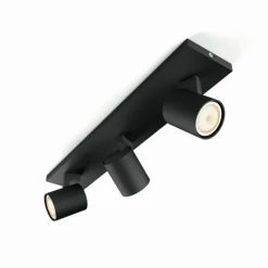 Plafonnier Philips Hue Runner LED Noir, 3 lumières, Télécommandes