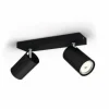 Luminaires Philips Spots Et Projecteurs|Plafonnier Philips Kosipo Noir, 2 lumières